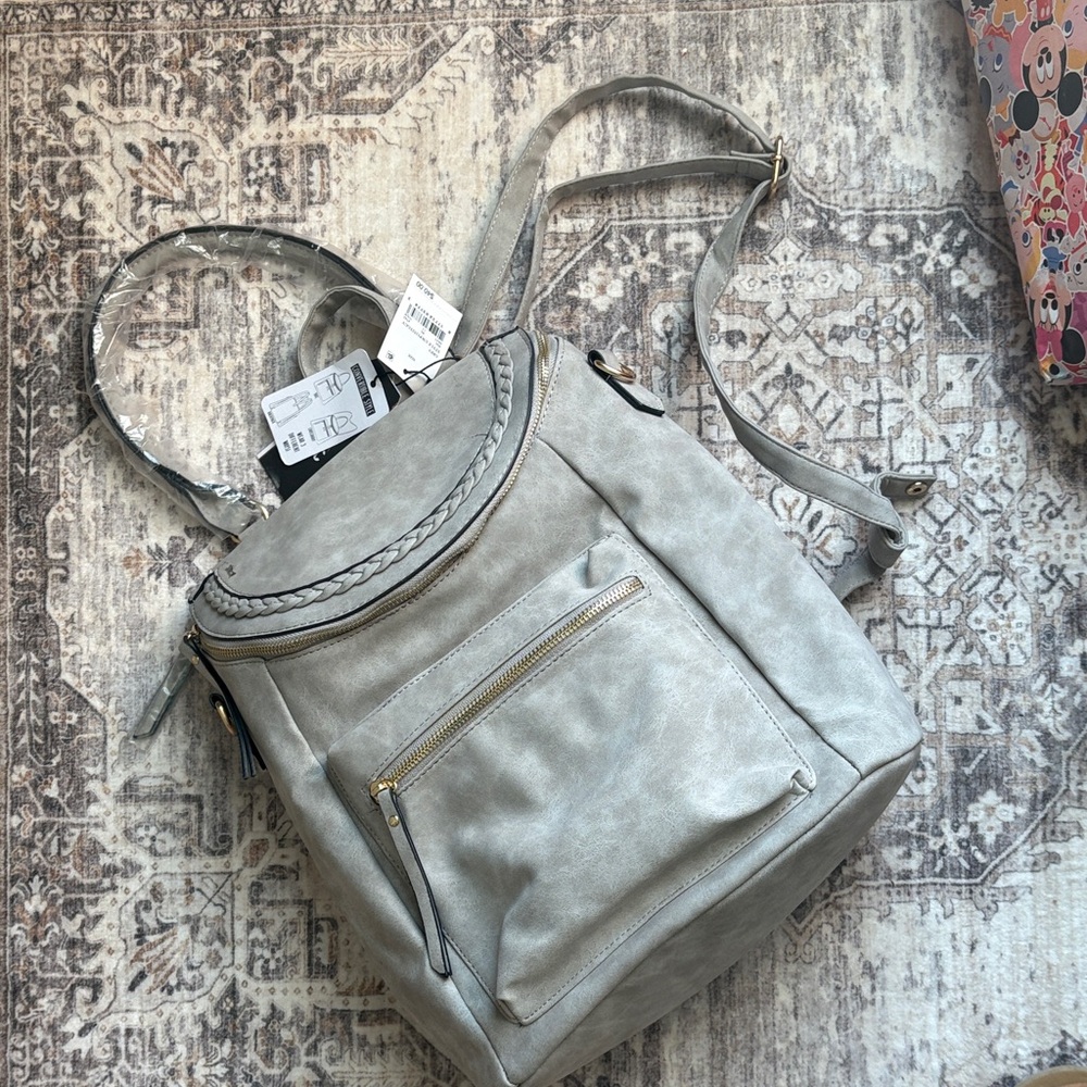 Elegant Women's Gray Backpack